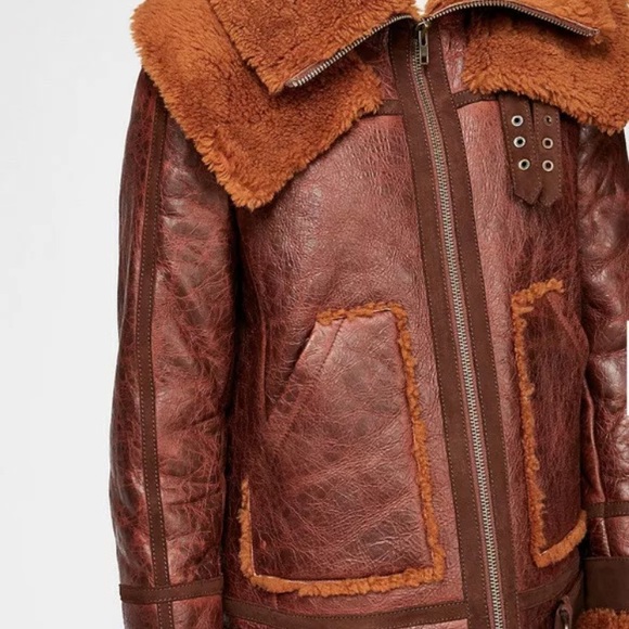 Free People Jackets & Blazers - Free People Maverick Leather Shearling Jacket